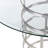 Deatsville Contemporary 48" Round Dining Table with Metal Base and Glass Top-641757603