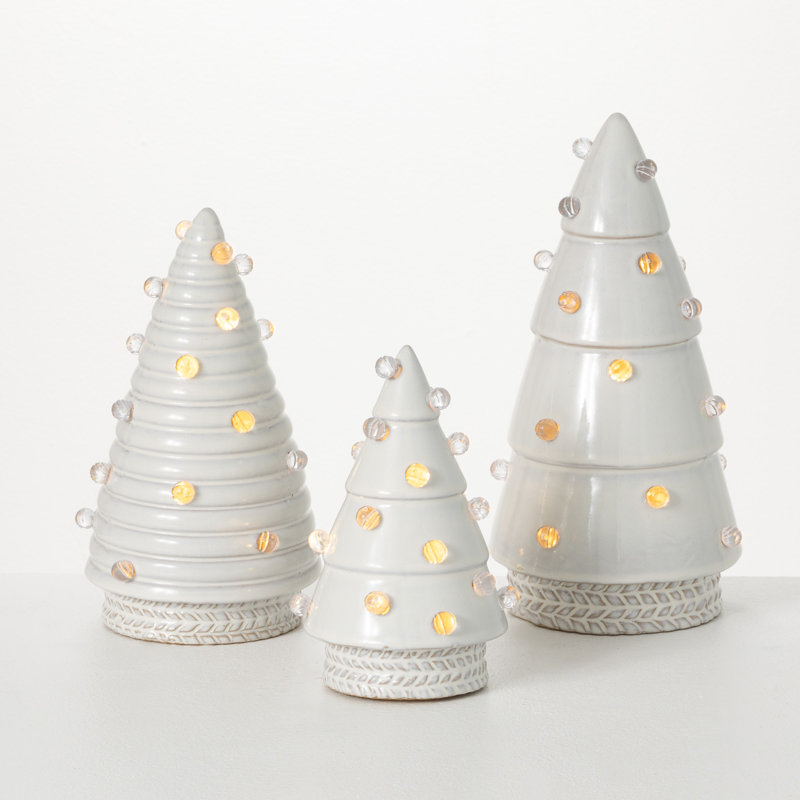 Ensemble d'arbres lumineux 3 pièces