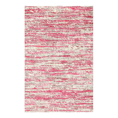Tapis tissé à plat rose et mauve