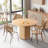 Akhirah Round with Wicker/Rattan Base Dining Table