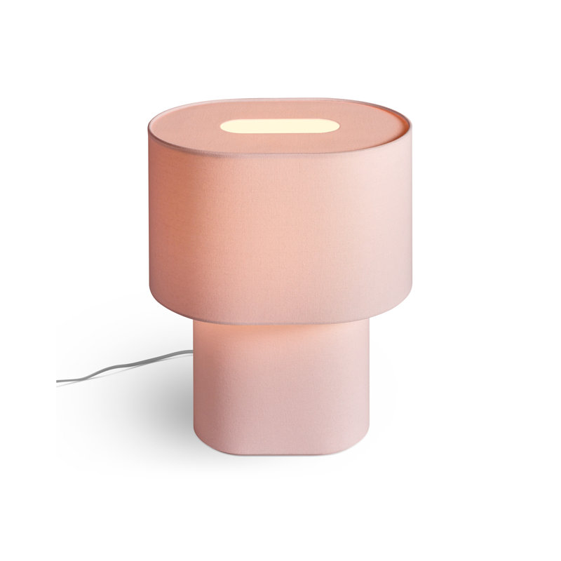 Hilla Table Lamp, Blush, 17" H x 14" W x 10" D