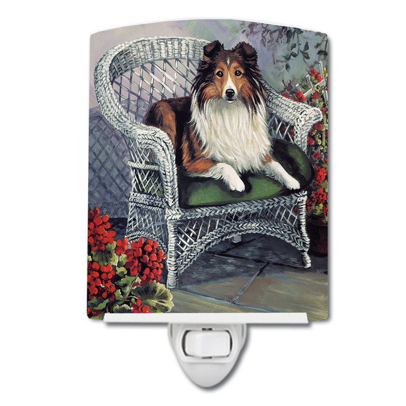 Veilleuse Westie, Sheltie bijou de terrasse