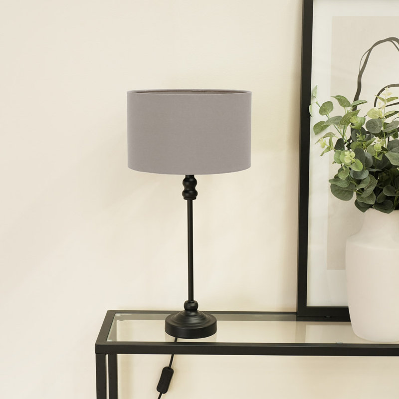 Romeir Metal Table Lamp, Grey