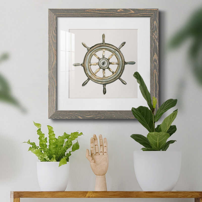 At At Helm II - reproduction encadrée de qualité supérieure - prête à être accrochée, H 31,5 po x l 31,5 po x P 1,5 po