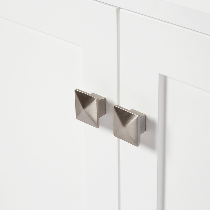 Ariel Cambridge 36 In. Left Offset Vanity With 2 In. Carrara Marble Countertop, White