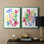 «Bold Brushstroke Blooms I», reproduction encadrée de qualité supérieure - prête à être accrochée - aucun clou requis - aucun clou requis