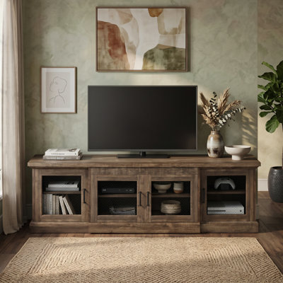 Meuble télé en bois pour téléviseur avec armoire Westbrook