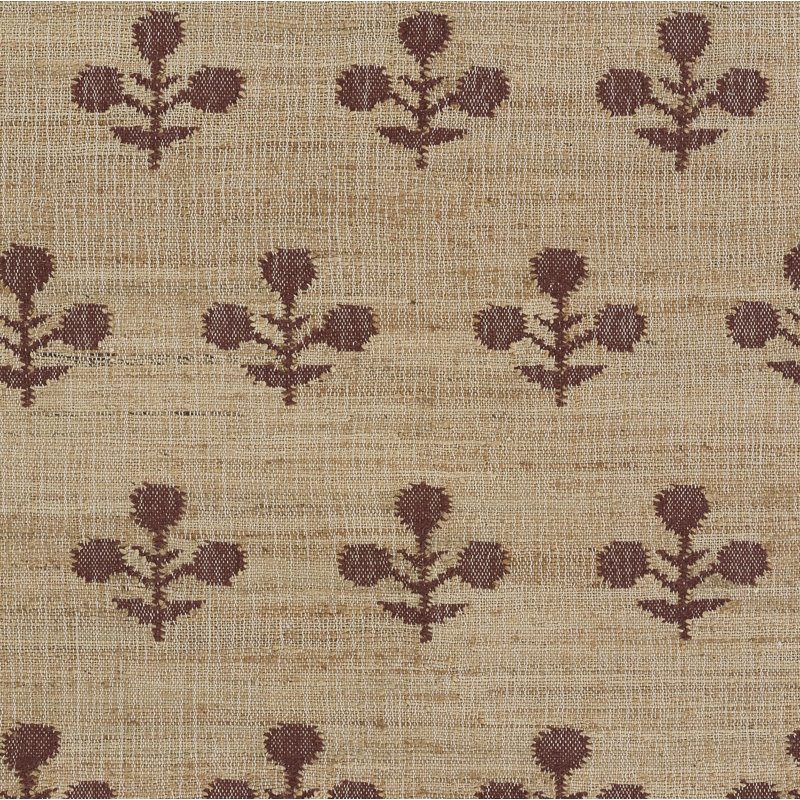 Rust and Beige Flat Woven Wool Runner Rug