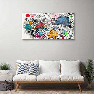 Art Abstract 1 Piece Wall Art on Glass