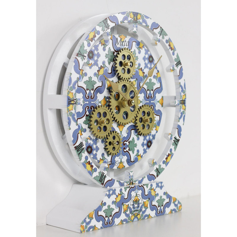 Analog Quartz movement / Crystal Tabletop Clock, Meta