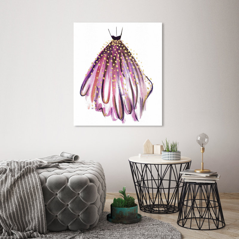 Mauve - peinture, Toile tendue, H 30 po x l 24 po x P 1,5 po