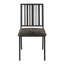 Chaise d'appoint à dossier à lattes brun et noir (ensemble de 2)