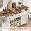 Buffet rustique de style campagnard avec porte de grange coulissante et trois tiroirs spacieux-1906143383-1906143380