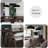 Retro Nut-Brown Rectangular Solid Wood Dining Table-1443544461