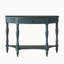 Console demi-lune en bois massif avec tiroir et tablette, conception vintage cannelée-1988923936-1988923944-1988923951