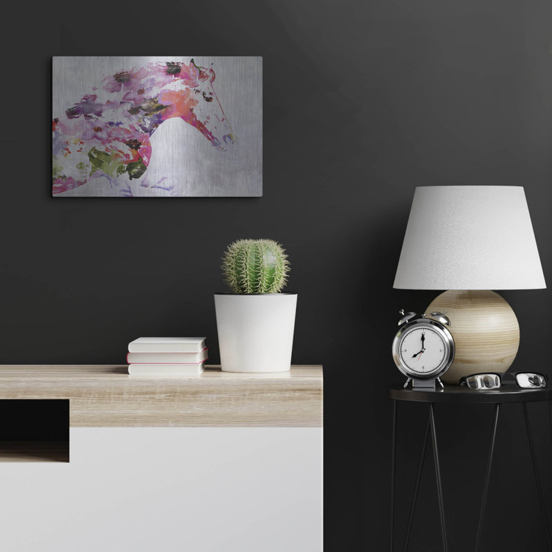 «Abstract Pink Horse» par Irena Orlov, H 16 po x l 24 po