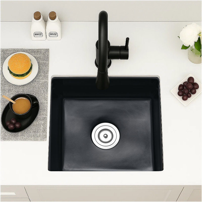 18" L Undermount Single Bowl Quartz Kitchen Sink