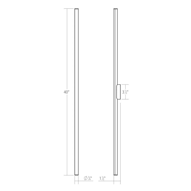 Fino Dimmable LED Bath Bar, Polished Chrome, 3000K, 22 W