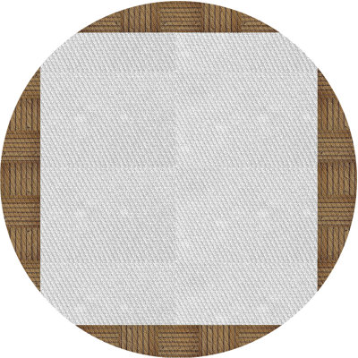 Tapis abstrait blanc cassé / brun