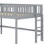 Lit mezzanine en bois massif avec glissade et échelle-582495824
