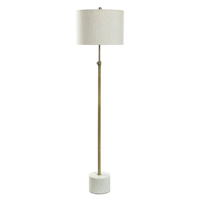 Urban Marble - Steel Floor Lamp - Light Grey Shade