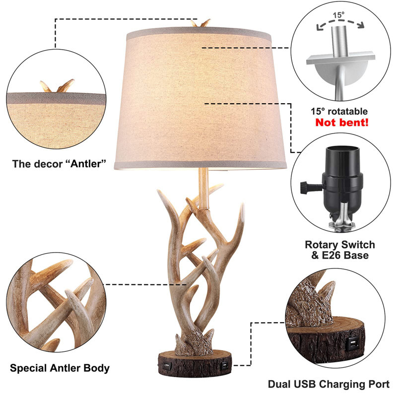 Innsbrook Resin USB Table Lamp