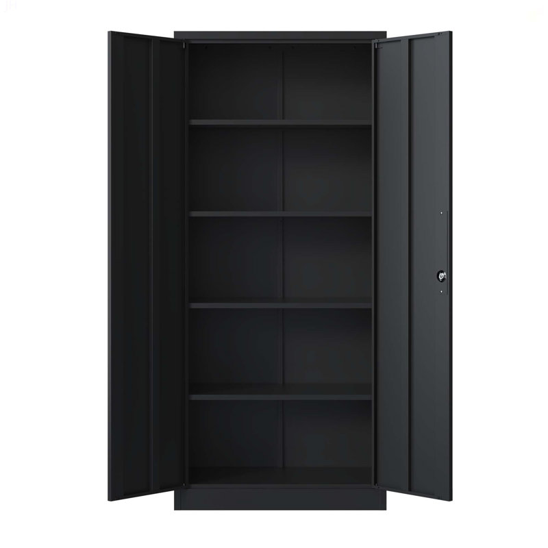 72"H Metal Garage Storage Cabinet, Tool Steel Locking Cabinet With Doors And 4 Shelves, Tall Cabinets For Garage Storage Systems Lockable File Cabinet For Home Office, Classroom/Pantry