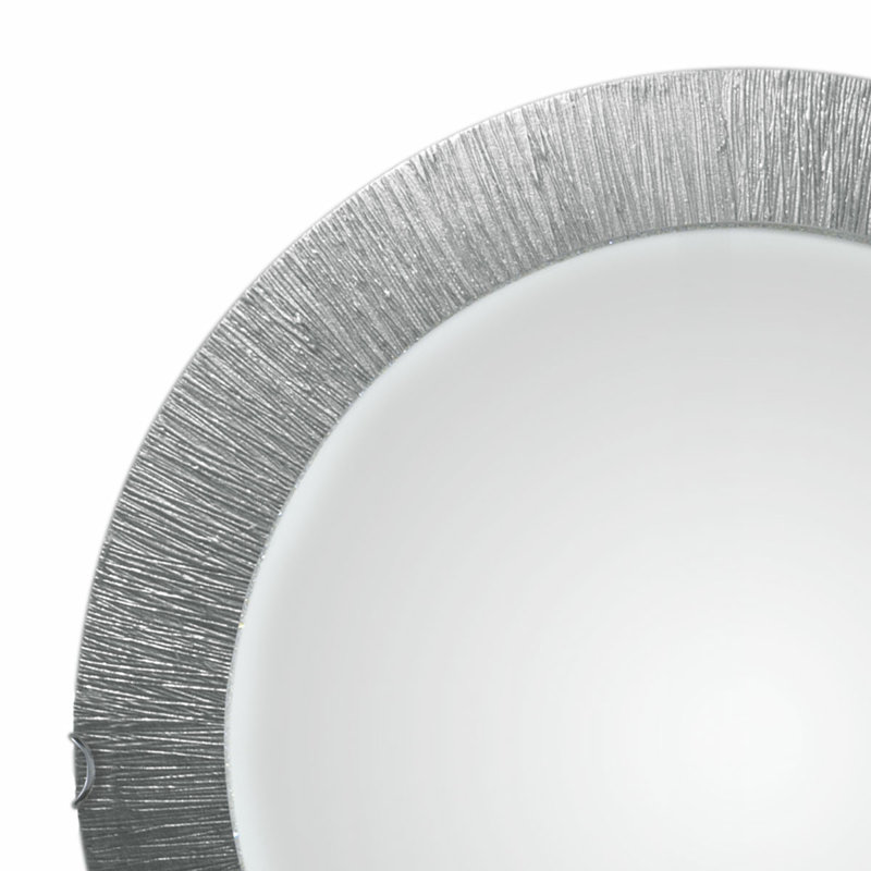 Moon 2 Light Flush Mount, Silver