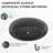 63"Artful Wavy Curve Resin Tub, Dark Gray Transparent Egg Shape Freestanding Soaking Bathtub with Drain-116788127