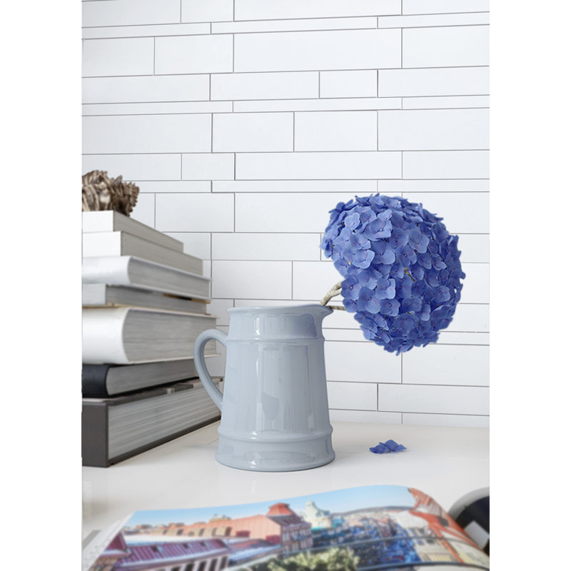 12'' W x 12'' L Vinyl Peel and Stick Subway Tile