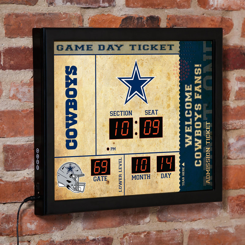 Horloge murale Indianapolis Colts Bluetooth, Brun clair / noir / bleu, Sport Team Indianapolis Colts