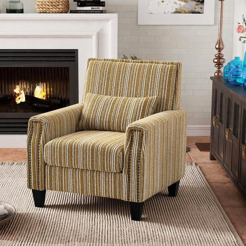Fauteuil d'appoint 32,5 po, Jaune