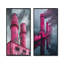 Ensemble de 2 pièces monochromes roses et gris Electric Powers Power Plant I - Power Plants-238089655-238089654-238089653