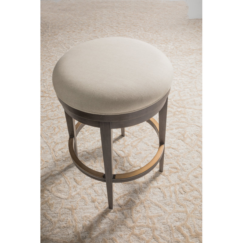 Cohesion Swivel Upholstered Stool, Counter Stool (24.75” Seat Height), Grigio