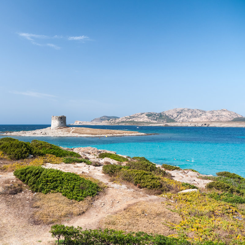 Stintino Sardinia by Hraska - Wrapped Canvas Print, 30cm H x 30cm W
