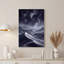 Art mural bleu monochromes du désert sous un ciel étoilé-133918596