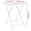 3 Piece Folding Bistro Set Solid Wood Teak and Steel