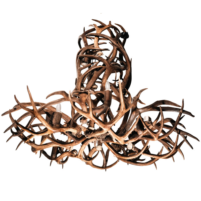 8 - Light Chandelier, Natural Brown