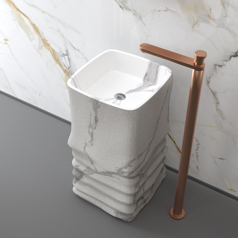 Lavabo de salle de bain 33 po, Marbre