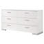 Commode 6 tiroirs ultrabrillante