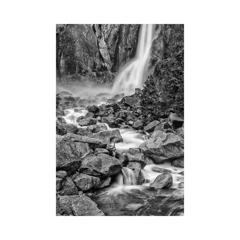 Usa, California, Yosemite, Bridlevale Falls 1 Piece Wrapped Canvas Wall Art, 101.6cm H x 66.04cm W x 1.91cm D