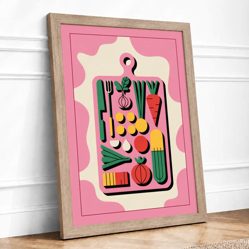 Kitchen Puzzle Play Modern - Print, A2 - 59.4 x 42.0 cm, Oak