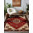 Strawbridge Red Beige Brown Moroccan Machine Printed Cotton Polyester Area Rug-1003689638