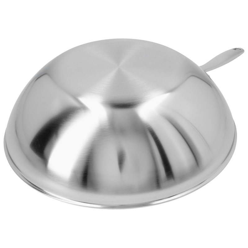 Industry 20.5" Flat Bottom Stainless Steel Wok