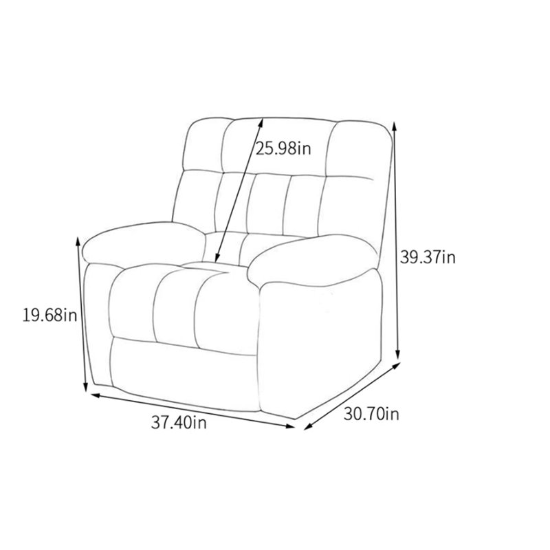 Fauteuil inclinable pivotant durable avec rembourrage épais, Vert clair
