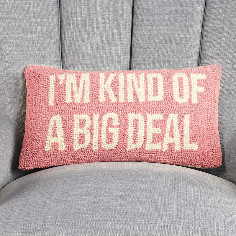 Cotton Throw Pillow, Pink