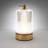Brushed Gold Rechargeable Touch Dimmable Table Lamp With Ribbed Shade By