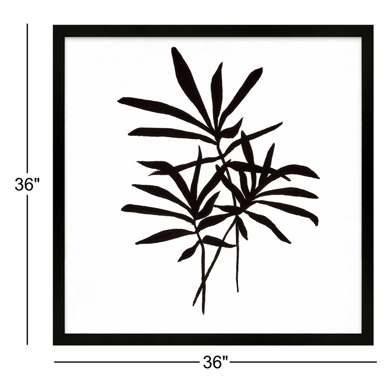 Modern Botanical, Set Of 2 Print by Lee Lessem, Black Framed Paper, 36" H x 36" W x 1.25" D