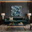 "Watercolor Botanical 75", art mural sur toile verte-104187687