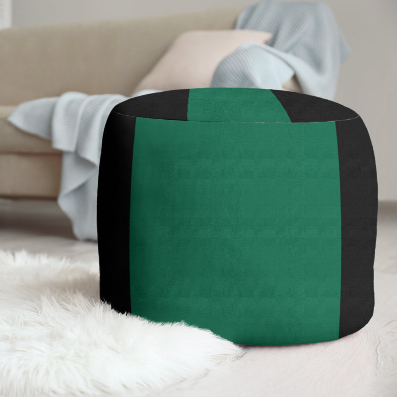 Repose-pieds repose-pieds rond 20,5", Noir / vert victorieux / noir, Dallas
